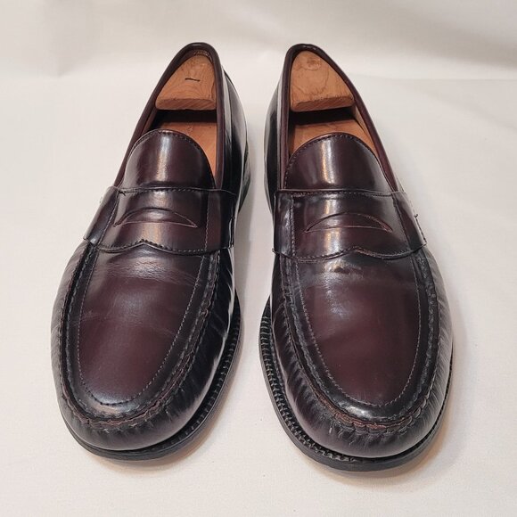 SAS Vintage Handsewn Brown Leather Slip On Loafer Moc Pinch Toe Shoe Men's 10M - Picture 3 of 12
